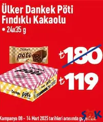 ÜLKER DANKEK PÖTİ FINDIKLI KAKAOLU 24X35 G